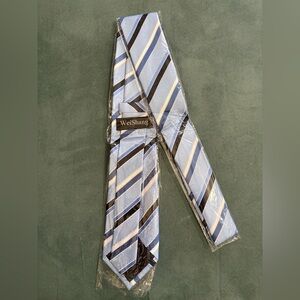Classic Blue and Black Striped Tie